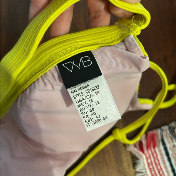 VYB Eye Candy Bralette Bikini Top Swim Bathing Suit Neon Yellow NEW Size M - Picture 5 of 6